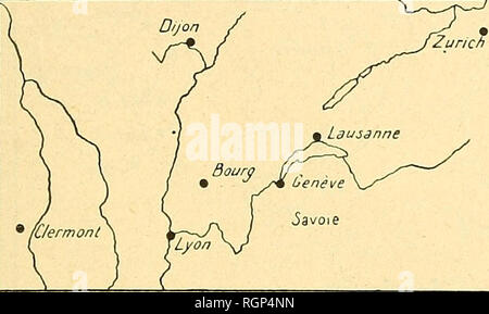 . Bulletin de la SociÃ©tÃ© gÃ©ologique de France. La géologie. TREMBLEMENTS DE TERRE DU BASSIN DE PARIS 397 janvier 1838 une secousse (fÃ®g. 39) dans l'Ouest de Dijon (Pouilly, Thoisy, Mont-Saint-Jean, ARNAY-le-Duc). Une rÃ©plique aurait Ã©tÃ© ressentie le 5 juillet 1841 À ARNAY-le-Duc et Ã Bligny-sur- Ouche ; on peut la considÃ©rer (voir p. 388) comme une rÃ©sonance du tremblement de terre de GhÃ¢tillon-sur-Indre. Le 2 dÃ©cembre 1841, un tremblement de terre a&Lt ;^ite la Savoie, Lyon et le Beaujolais ; il se fait sentir jusqu'Ã ChÃ¢lon et mà¢con, en 1846, sur l'Ã©prouve sur le bord de la rÃ©gion con Banque D'Images