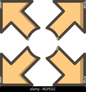 L'icône plein écran Vector Illustration vecteur icône de signe pour utilisation personnelle et commerciale... L'icône de la mode Look propre... Illustration de Vecteur