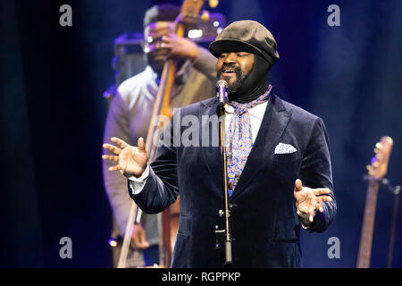 Gregory Porter sur scène à l'occasion du Festival de Jazz de Monte-Carlo à Monaco, le 2018/11/13 Banque D'Images