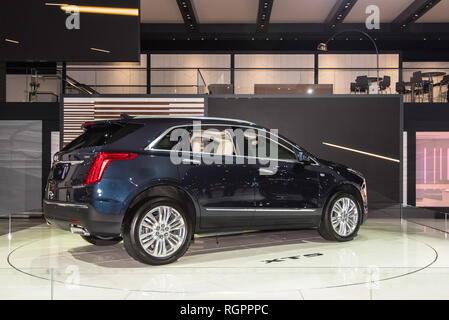 DETROIT, MI/USA - 15 janvier 2019 : une Cadillac 2020 XT5 SUV à la North American International Auto Show (NAIAS). Banque D'Images