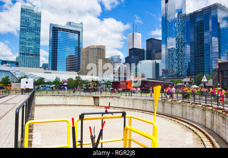 Toronto Railway Museum, parc Roundhouse, Toronto, Ontario, Canada Banque D'Images