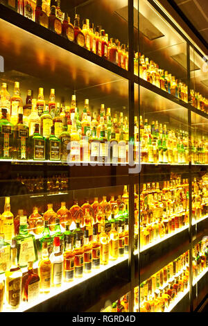 La plus grande collection de whisky dans le monde Banque D'Images