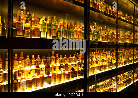 La plus grande collection de whisky dans le monde Banque D'Images