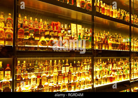 La plus grande collection de whisky dans le monde Banque D'Images