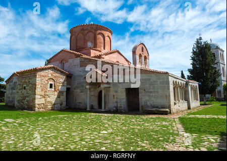 Abbaye byzantine de Pojan, Saint Mary Église orthodoxe et monastère, Parc archéologique d'Apollonia, l'Illyrie, Village Pojani, Albanie Banque D'Images