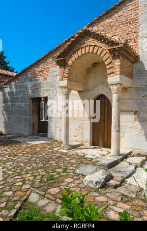 Abbaye byzantine de Pojan, Saint Mary Église orthodoxe et monastère, Parc archéologique d'Apollonia, l'Illyrie, Village Pojani, Albanie Banque D'Images