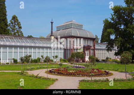 Grande serre, le parc Bergpark, Kassel Wilhelmshohe, Hesse, Allemagne Banque D'Images