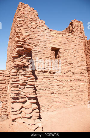 Wupatki National Monument est situé à environ 30 milles au nord de Flagstaff, AZ dans la pittoresque région de désert élevé à l'ouest de la peu de couleur Banque D'Images