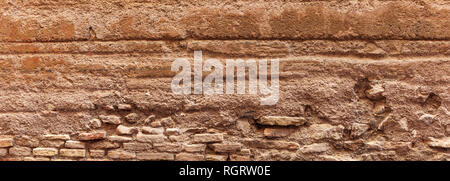 Vieux Mur de pierre texture de fond, couleur marron. Paroi en pierre d'époque, de bannière, Banque D'Images