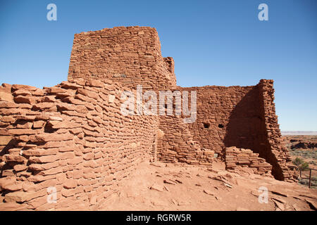 Wupatki National Monument est situé à environ 30 milles au nord de Flagstaff, AZ dans la pittoresque région de désert élevé à l'ouest de la peu de couleur Banque D'Images