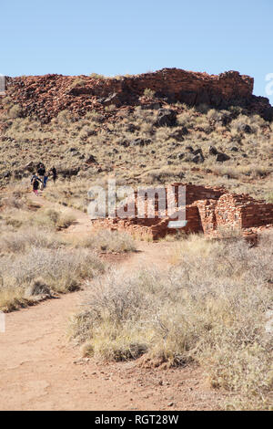 Wupatki National Monument est situé à environ 30 milles au nord de Flagstaff, AZ dans la pittoresque région de désert élevé à l'ouest de la peu de couleur Banque D'Images