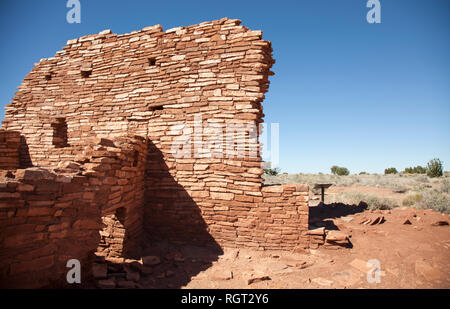 Wupatki National Monument est situé à environ 30 milles au nord de Flagstaff, AZ dans la pittoresque région de désert élevé à l'ouest de la peu de couleur Banque D'Images