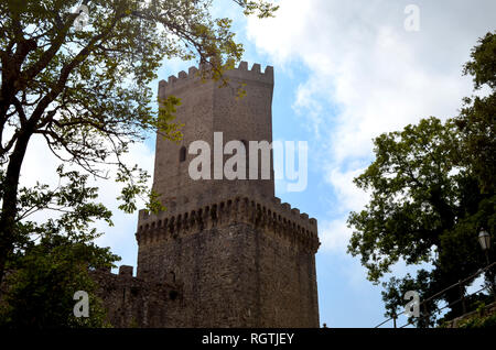 La cité médiévale du château normand dans Erice, près de Trapani, Sicile (Italie) Banque D'Images