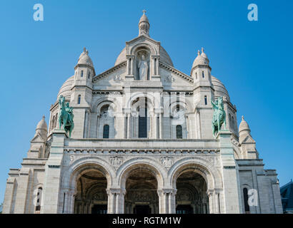 Après-midi Vue extérieure de la Basilique du Sacré Coeur de Paris, France Banque D'Images