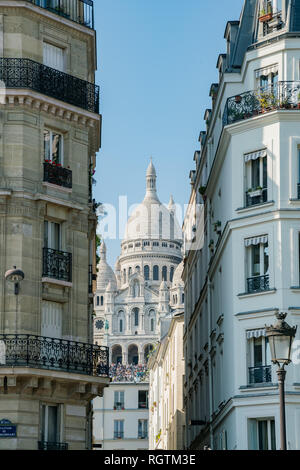 Après-midi Vue extérieure de la Basilique du Sacré Coeur de Paris, France Banque D'Images