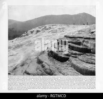 Mammoth Hot Springs, Yellowstone National Park, Colorado, United States, 1893, photographie de l'Amérique Antique Banque D'Images