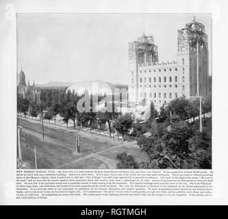 Nouveau Temple Mormon, Salt Lake City, Utah, United States, 1893, photographie de l'Amérique Antique Banque D'Images