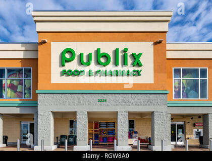 Marché Alimentaire de Publix extérieur. Banque D'Images