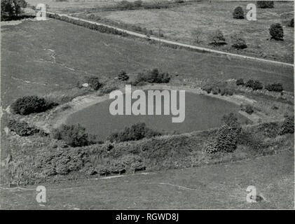 . Bulletin. Histoire naturelle ; l'histoire naturelle. Août 1960, Hansen et al. : l'hameçon et à la ligne 349 de capture. Fig. 3.-Vue aérienne de Phelps étang, 1,04 acres, Octobre, 1950. Exposés des vasières résultant de la perte d'eau peut être vu autour de la marge de l'étang.. Veuillez noter que ces images sont extraites de la page numérisée des images qui peuvent avoir été retouchées numériquement pour plus de lisibilité - coloration et l'aspect de ces illustrations ne peut pas parfaitement ressembler à l'œuvre originale.. L'Illinois. Natural History Survey Division. État de l'Illinois, Urbana, Ministère de l'enregistrement et l'éducation, de l'histoire naturelle sur Banque D'Images