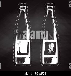 Ensemble de bouteilles de bière. Vector illustration. Croquis Illustration de Vecteur