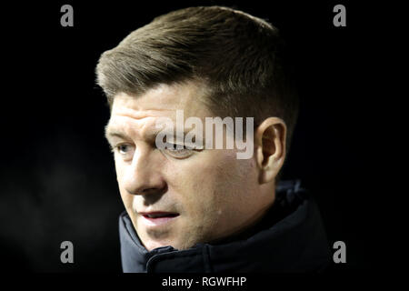 Gestionnaire des Rangers Steven Gerrard lors de la William Hill Scottish Cup quatrième round match à Central Park, Cowdenbeath. Banque D'Images