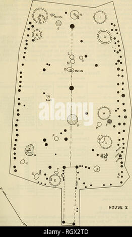 . Bulletin. De l'ethnologie. Fa" ?kf'39Y" CULTURE HISTOIRE MANDAN-BOIS 35. Chambre 2 WRw, 10/4/60 pieds Carte 6.-Le plan de maison 2, le cérémonial lodge (après Howard), 221-350-67 4. Veuillez noter que ces images sont extraites de la page numérisée des images qui peuvent avoir été retouchées numériquement pour plus de lisibilité - coloration et l'aspect de ces illustrations ne peut pas parfaitement ressembler à l'œuvre originale.. Smithsonian Institution. Bureau of American Ethnology. Washington : G. P. O. Banque D'Images