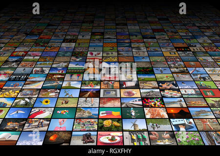 Multimédia et vidéo grand écran géant murs d'images Banque D'Images