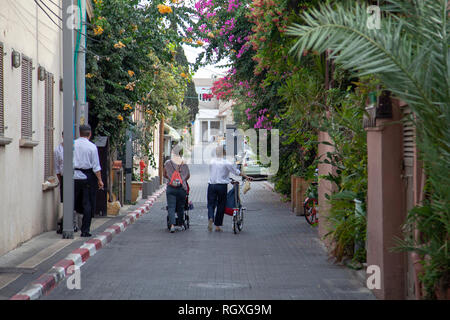 Quartier de Neve Tzedek à Tel Aviv, Israël Banque D'Images