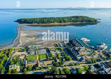 Île Bar pont terrestre, Île Bar, Bar Harbor, Maine, USA Banque D'Images