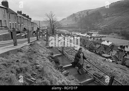 New Tredegar, Galles du Sud,1987 Banque D'Images