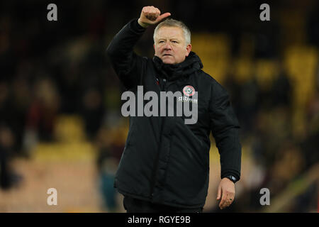 Manager de Sheffield United, Chris Wilder - Norwich City v Sheffield United, Sky Bet Championship, Carrow Road, Norwich - 26 janvier 2019 Editorial Banque D'Images