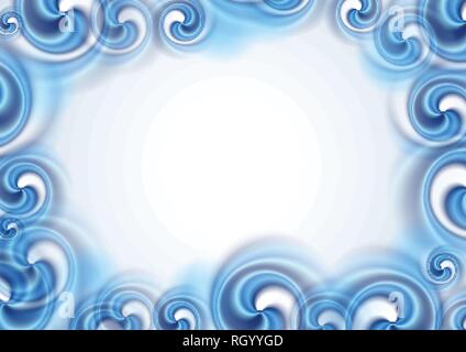 Abstract blue swirl formes sur fond blanc. Vector illustration Illustration de Vecteur
