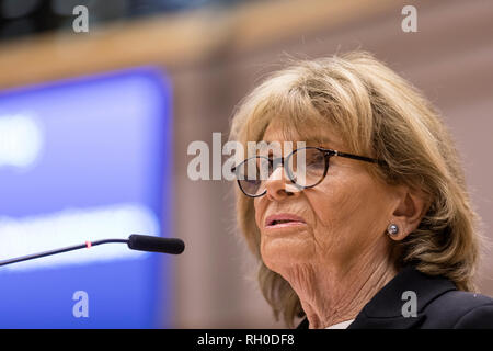 30 janvier 2019, Belgique, Bruxelles : 30.01.2019, Belgique, Bruxelles : Président du Conseil Central des Juifs en Allemagne Charlotte Knobloch assiste à une session du Parlement européen sur l'Holocauste Se Souvenir Journée Janvier 30, 2019 à Bruxelles, Belgique. - Pas de service de fil Photo : Thierry Monasse/dpa Banque D'Images