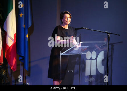 WESTWOOD, CA - le 30 janvier : Silvia Chiave, Consul Général de France à Los Angeles, au tournage en Italie - Los Angeles Jour 2 à un institut culturel italien à Westwood, en Californie le 30 janvier 2019. Credit : Faye Sadou/MediaPunch Banque D'Images