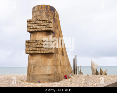 Omaha Beach Memorial, Saint Laurent sur Mer, Calvados, Normandie, Frankce, Europe Banque D'Images