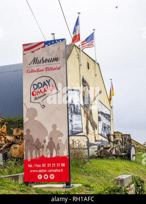 Musée D-Day Omaha, Vierville sur Mer, Calvados, Normandie, Frankce, Europe Banque D'Images