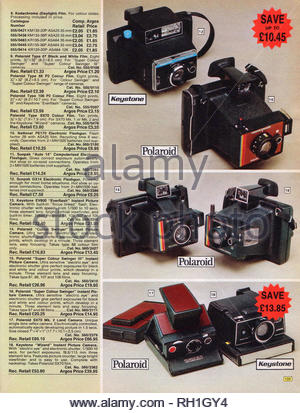 Appareil photo vintage, de 1976 articles Catalogue Argos Banque D'Images