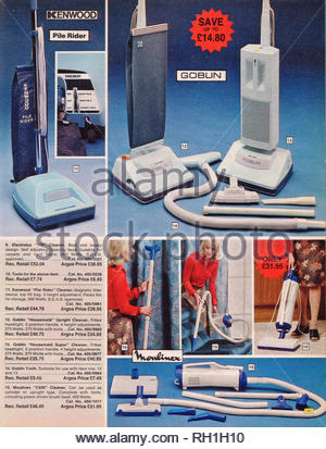 Vintage vide, les éléments d'un catalogue de 1976 Argos Banque D'Images