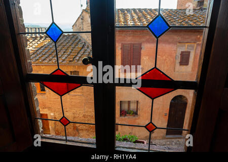 Certaldo, une commune italienne de Toscane, Italie, dans l'agglomération de la ville de Florence, au milieu de la Valdelsa. Banque D'Images