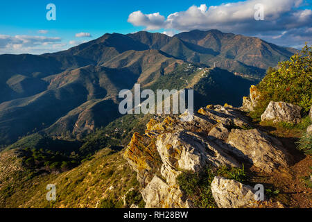 Nature Paysage. Sierra de Ojen. La province de Malaga, Andalousie. Espagne Europe Banque D'Images