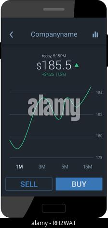 L'interface mobile Trading Illustration de Vecteur