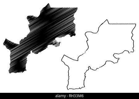 La province de Lomami (République démocratique du Congo, RD Congo, RDC, Congo-Kinshasa) map vector illustration croquis Lomami, scribble map Illustration de Vecteur