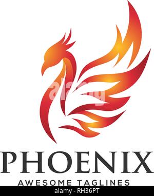 Logo de luxe phoenix concept, meilleur oiseau phoenix logo design Illustration de Vecteur