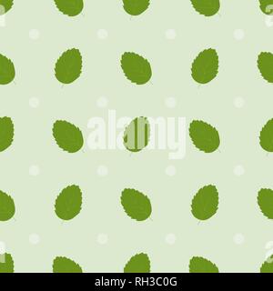 Summerl transparente avec motif feuilles de menthe verte eps 10 Illustration de Vecteur