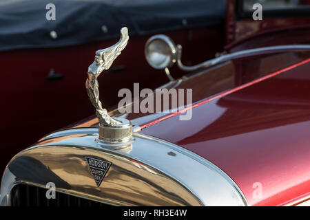 Hudson six hood hood ornament. Classic vintage American car Banque D'Images