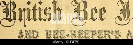. British bee journal &AMP ; conseiller les apiculteurs. Les abeilles. L'AUTM.  % I'So. 18. Tome II.] OCTOBEE, 1874. [Publication mensuelle.] ^llfllixcs, bi ton, j't. La Grande corvée ET MIEL SPECTACLE AU PALAIS DE CRISTAL. Cette wonderfiLl exposition, qui a constitué le principal sujet de discussion dans le British Bee Journal pendant plusieurs mois passés, a été dûment- lieu le mardi, mercredi et jeudi, 8ème, 9ème, et 10ème de septembre dernier, et dans son résultat était plus fort bien réussi. Aucune exposition a jamais été tenté au Royaume-Uni, et ses promoteurs ont toutes les raisons d'congratulat Banque D'Images