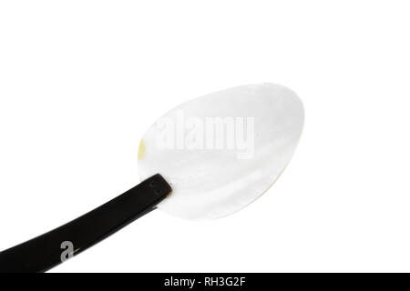 Cuillère en nacre isolé sur fond blanc Banque D'Images