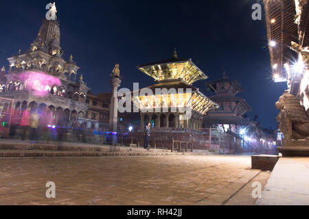 Katmandou, Népal - 5 mai : Krishna Mandir à Patan le Jan 16, 2019. Patan est inscrit au Patrimoine Mondial par l'UNESCO, les temples a mille ans de sa Banque D'Images