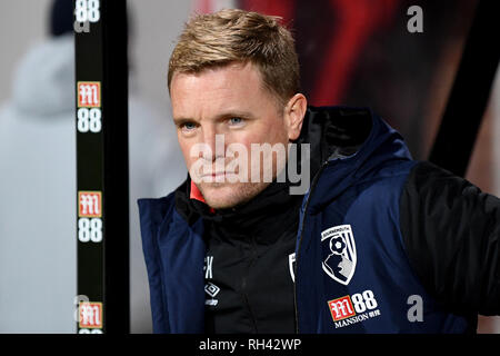 Eddie Howe AFC Bournemouth Bournemouth AFC - Manager v Chelsea, Premier League, stade de vitalité, Bournemouth - 30 janvier 2019 Editorial Utilisez uniquement Banque D'Images