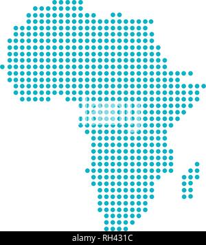 Carte de l'Afrique en pointillés, Vector illustration isolé sur fond blanc Illustration de Vecteur